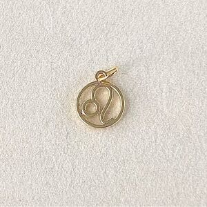 Golden Lion Zodiac Charm